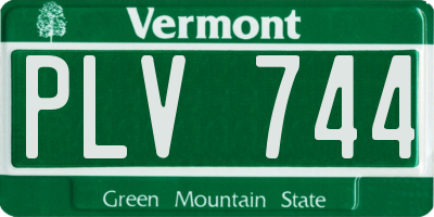VT license plate PLV744