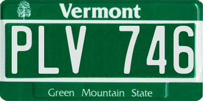 VT license plate PLV746