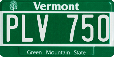 VT license plate PLV750