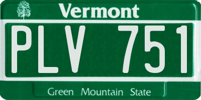 VT license plate PLV751