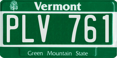 VT license plate PLV761
