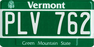 VT license plate PLV762