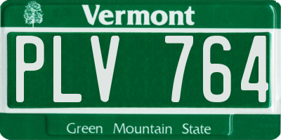 VT license plate PLV764