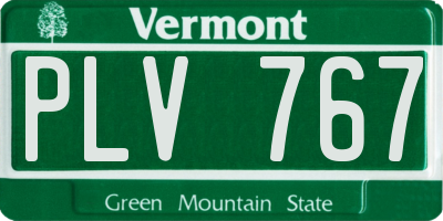 VT license plate PLV767