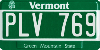 VT license plate PLV769