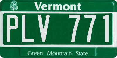 VT license plate PLV771