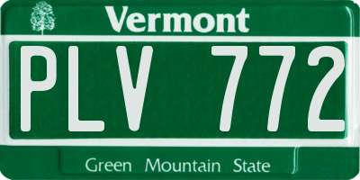 VT license plate PLV772