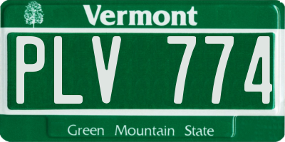 VT license plate PLV774