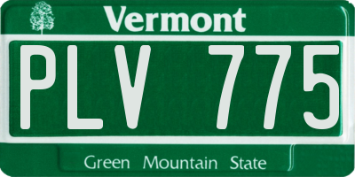 VT license plate PLV775