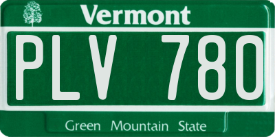 VT license plate PLV780