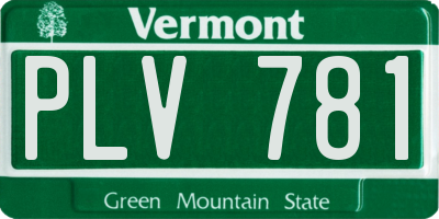 VT license plate PLV781