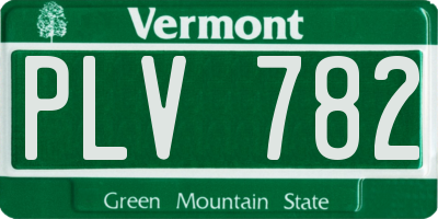 VT license plate PLV782