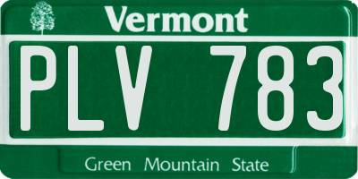 VT license plate PLV783