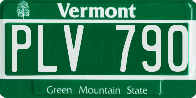 VT license plate PLV790