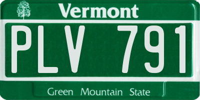 VT license plate PLV791