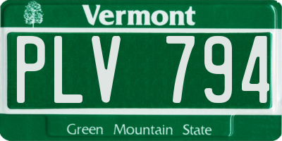 VT license plate PLV794