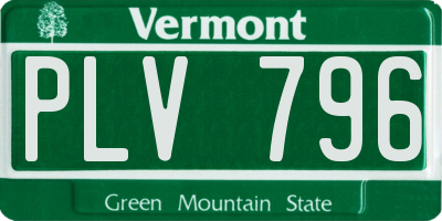VT license plate PLV796