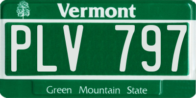 VT license plate PLV797
