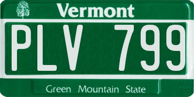VT license plate PLV799