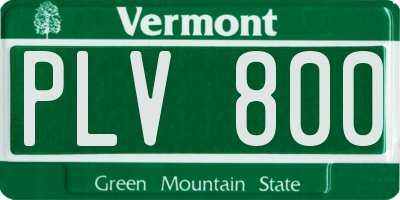 VT license plate PLV800