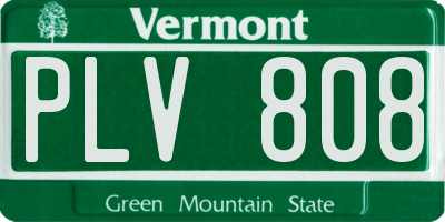 VT license plate PLV808