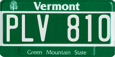 VT license plate PLV810