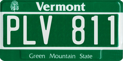 VT license plate PLV811