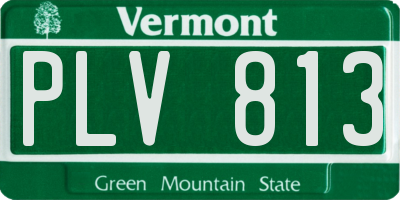 VT license plate PLV813