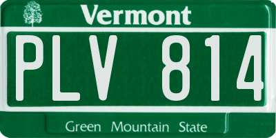 VT license plate PLV814
