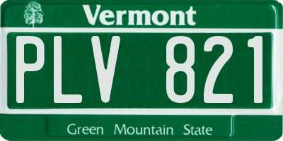 VT license plate PLV821
