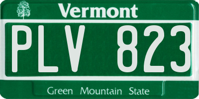 VT license plate PLV823