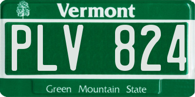 VT license plate PLV824