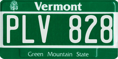 VT license plate PLV828