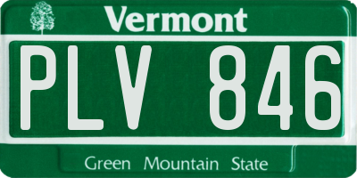 VT license plate PLV846