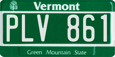 VT license plate PLV861