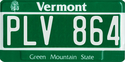 VT license plate PLV864