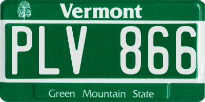 VT license plate PLV866