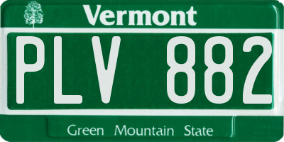 VT license plate PLV882