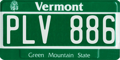 VT license plate PLV886