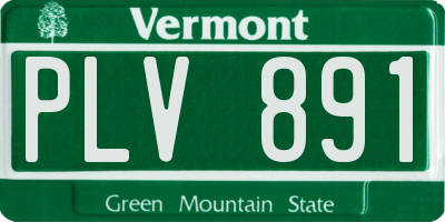 VT license plate PLV891