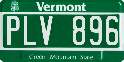 VT license plate PLV896
