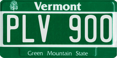VT license plate PLV900