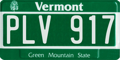 VT license plate PLV917