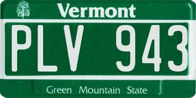 VT license plate PLV943