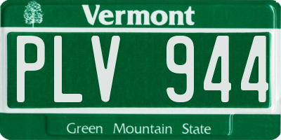 VT license plate PLV944