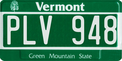 VT license plate PLV948