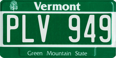 VT license plate PLV949