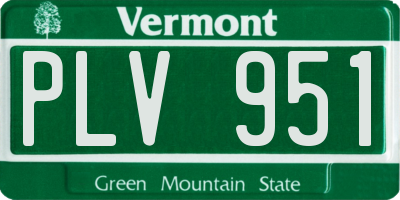VT license plate PLV951