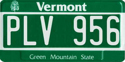 VT license plate PLV956