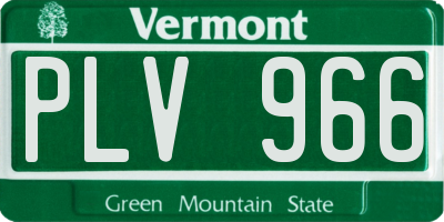 VT license plate PLV966